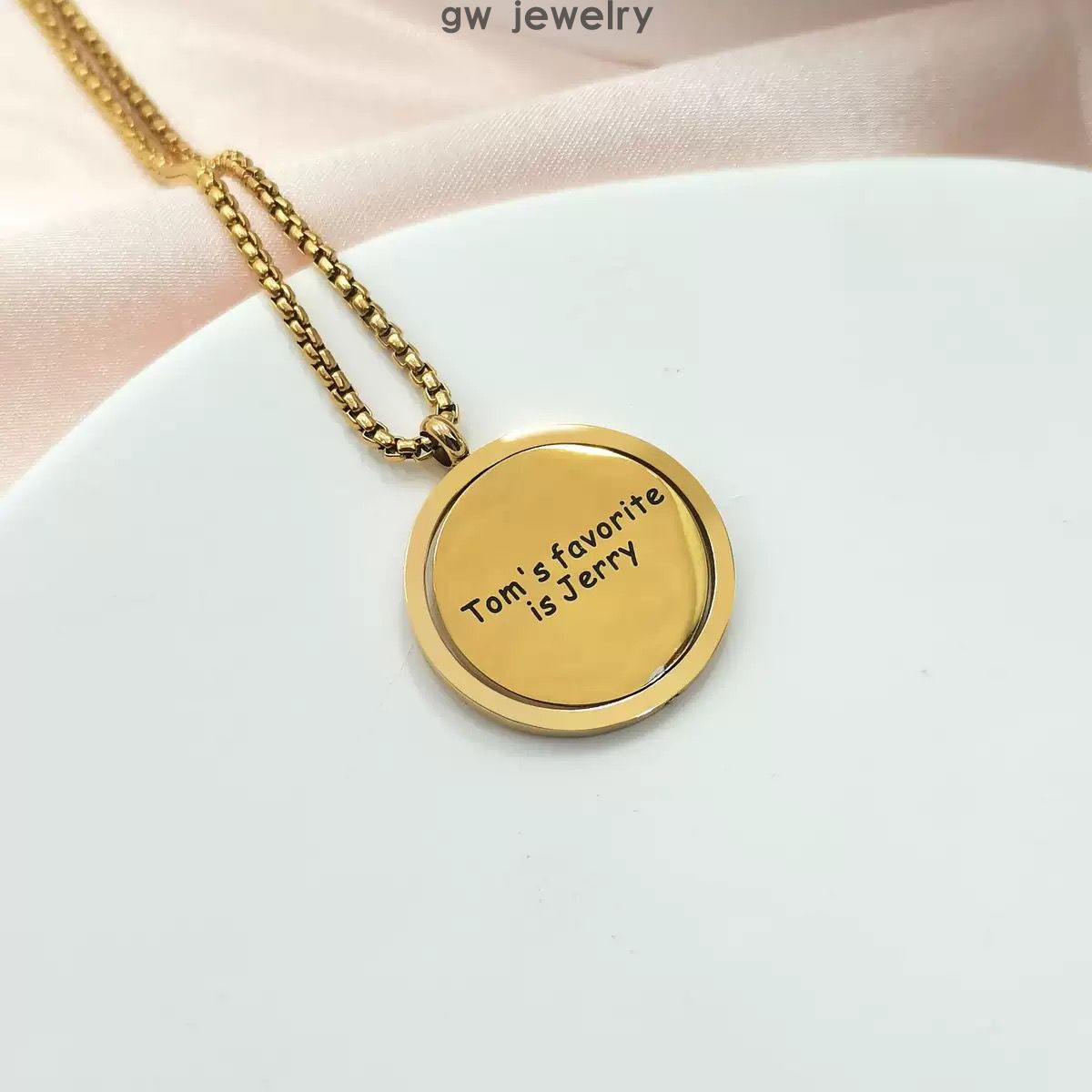 rotary circle plate engraved DIY couple 