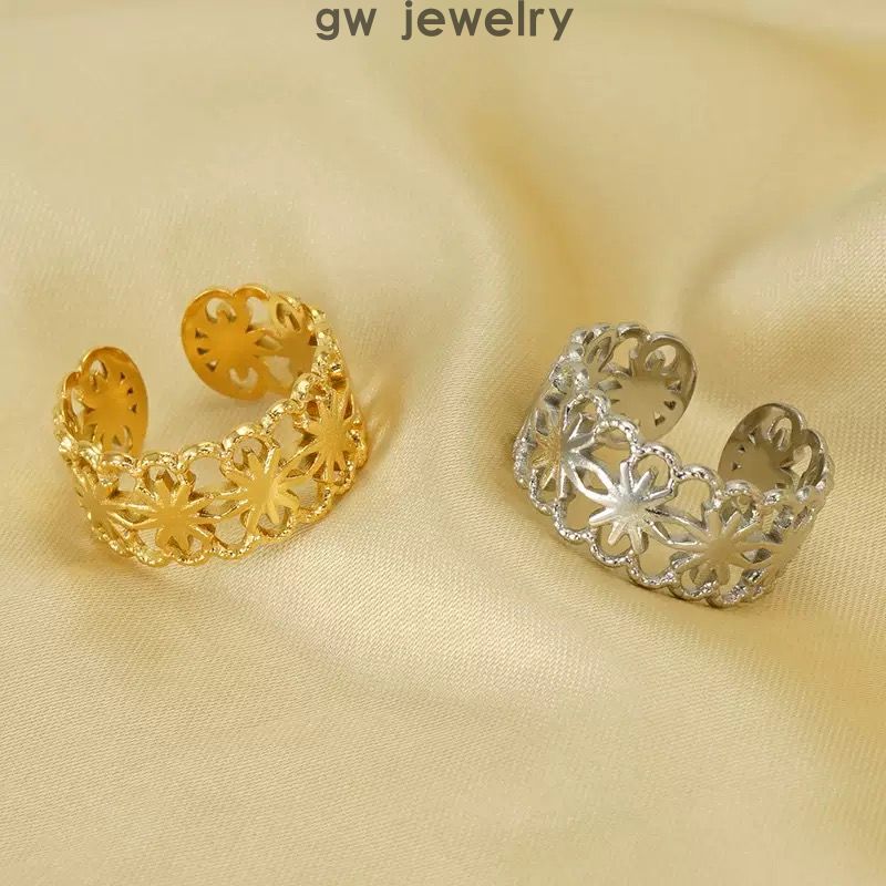 retro cold minimalist style open rings(图1)