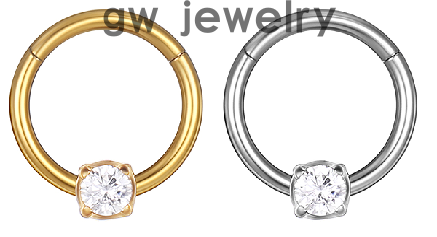 G23 Stainless Steel Nose Ring- titanium 