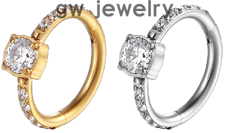 G23 Stainless Steel Nose Ring- titanium 