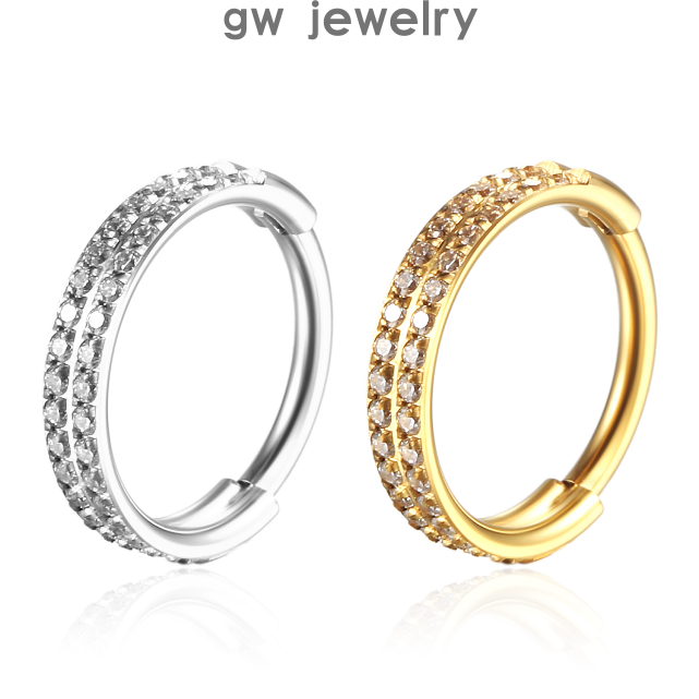 316L stainless steel/ Titanium nose ring