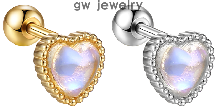 G23 stainless steel heart-shaped body pi