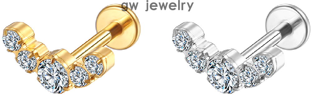 Trendy ear cartilage clips and lip studs (图2)