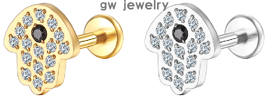 Trendy ear cartilage clips and lip studs (图5)