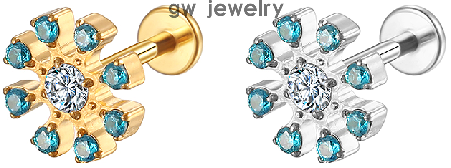 Trendy ear cartilage clips and lip studs (图6)